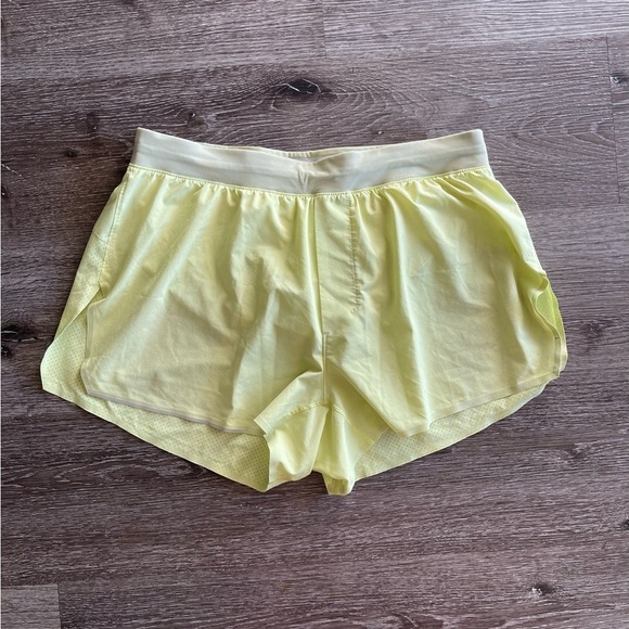 lululemon athletica Pants - Lululemon Athletica Soft Yellow Perforated Shorts